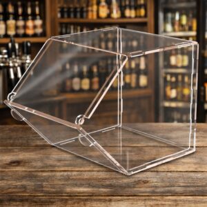 Прозорий контейнер для харчових продуктів 200x250x250 мм, об'єм 12,5 л.