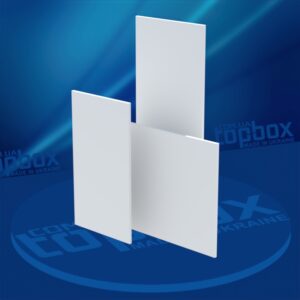 Акрил білий розміром 500x600 мм. Товщина 2 мм