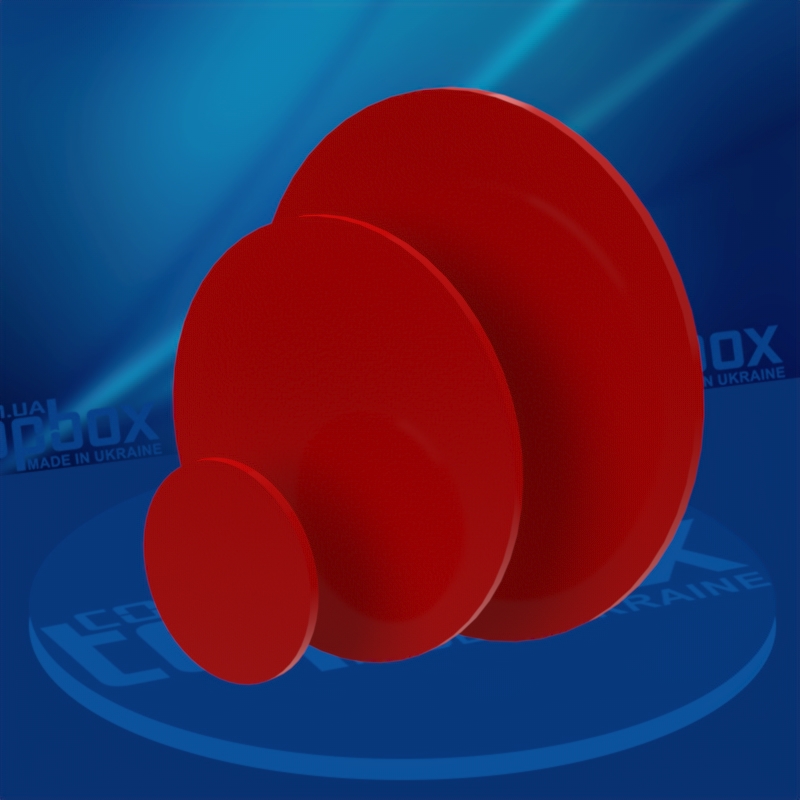 Червоне оргскло. Діаметр 500 мм. Товщина 3 мм