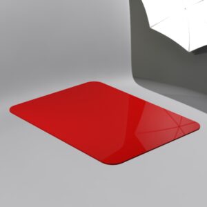 Акриловий столик для предметної зйомки червоного кольору розміром 200x300 мм. Товщина 3 мм